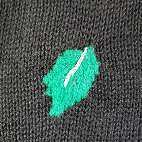 Vintage Paul Harris Cardigan Women's Medium Knit Christmas Black Sweater - Picture 7 of 11